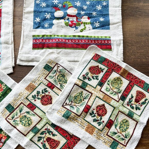 Christmas Towels and Handcloths, Set of 6, Xmas Towels, New without tags - Picture 3 of 3